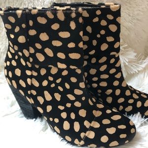 Reverse Cheetah Black/tan bootie